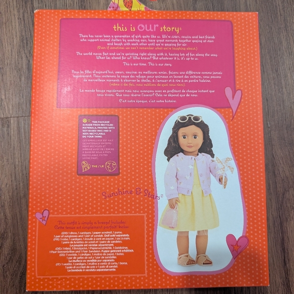 NIB Our generation 18 in doll sunshine and stars outfit - Picture 2 of 2
